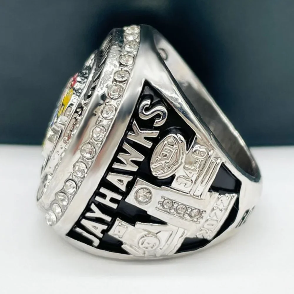 Kansas Jayhawks Championship Ring Basketball Fan Edition 2022‎ Silver